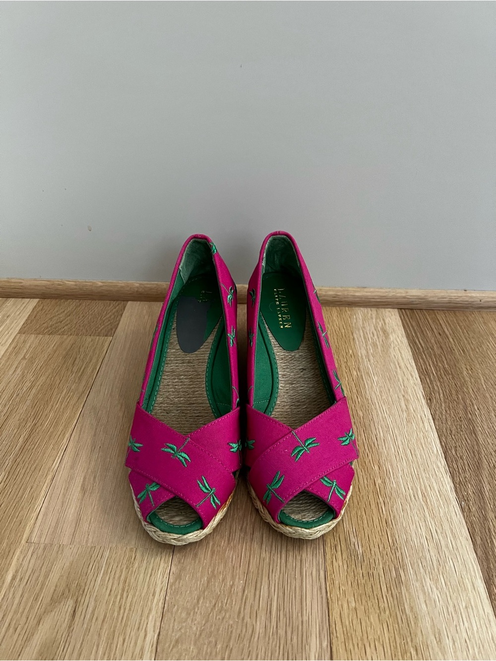 Ralph Lauren Women’s Pink Espadrille Wedge